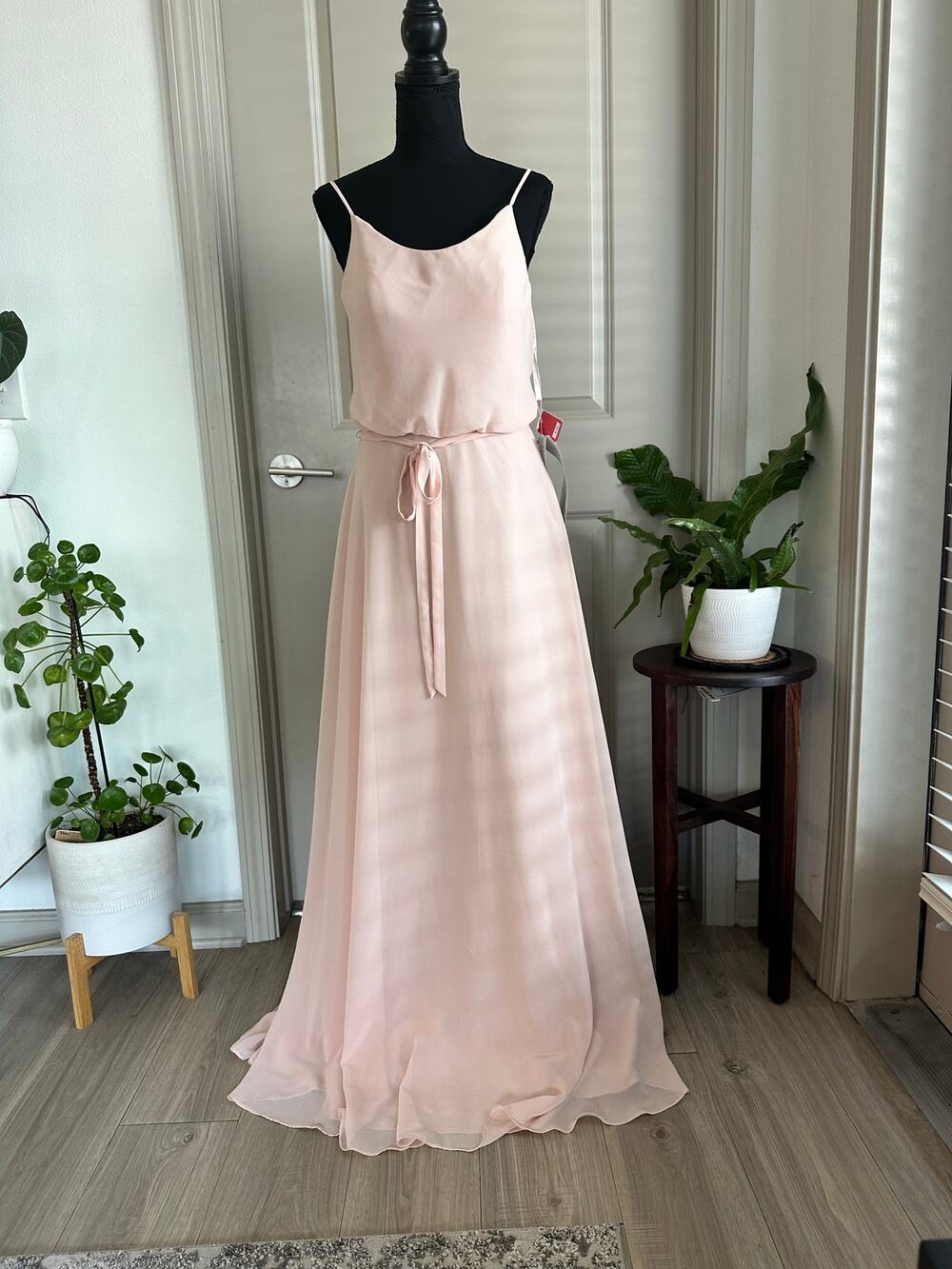 MORILEE by Madeline Gardner Blush Pink Chiffon Bridesmaids Dress Style 21536